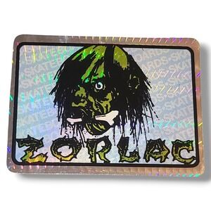 Vintage 80s Zorlac Prism Foil Holographic Skateboard Sticker Vending NOS